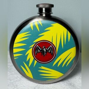 NEW Bacardi Flask 5 oz with Tropical Design
